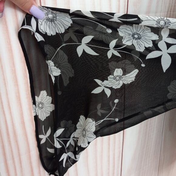 Alfani Sheer Sleeve Floral Print Top - Picture 4 of 9